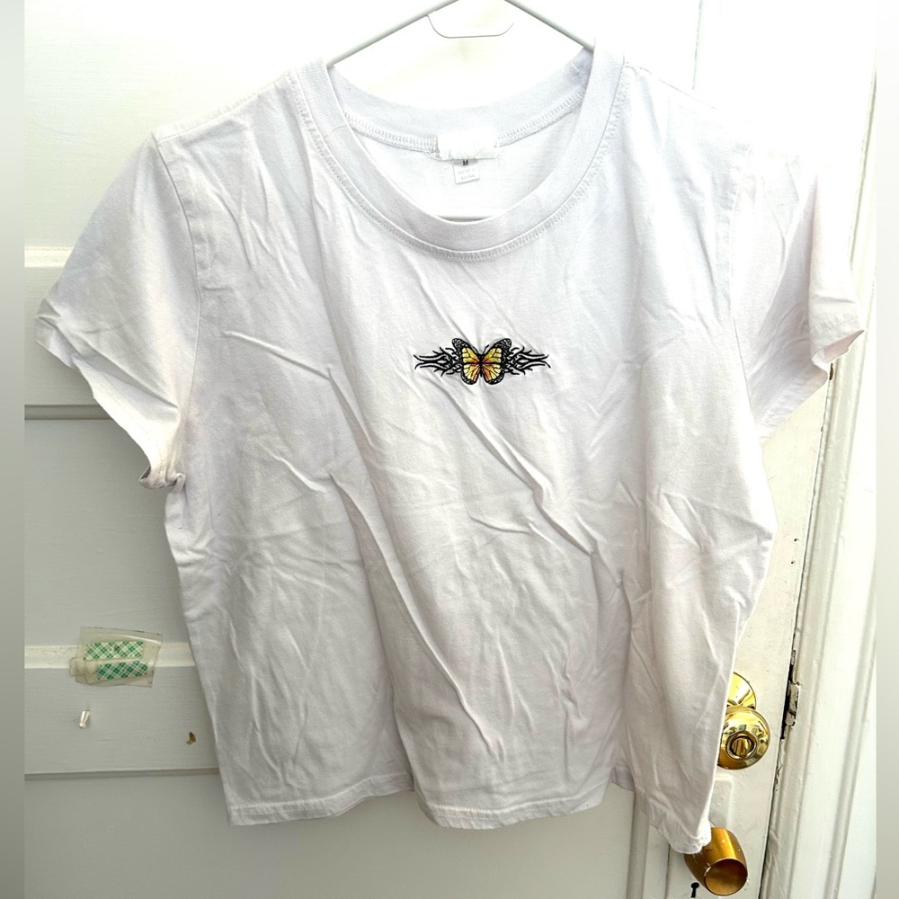 Embroidered Butterfly T-Shirt
